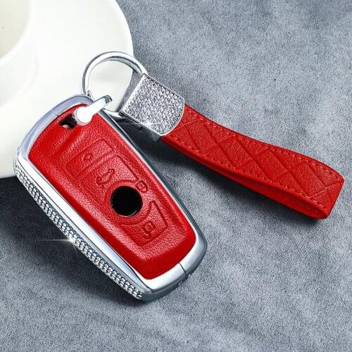 New Luxury Diamond bling Aluminum Alloy car key case cover/key shell for BMW 1 2 3 4 5 6 series X3 X4 Car Smart Remote Key Cover
