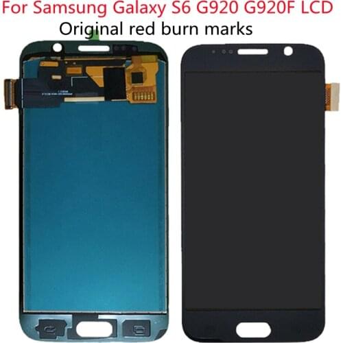 Original Burn mark LCD For SAMSUNG GALAXY S6 G920 G920F LCD Touch Screen Replacment Parts Digitizer Assembly For SAMSUNG S6 G920