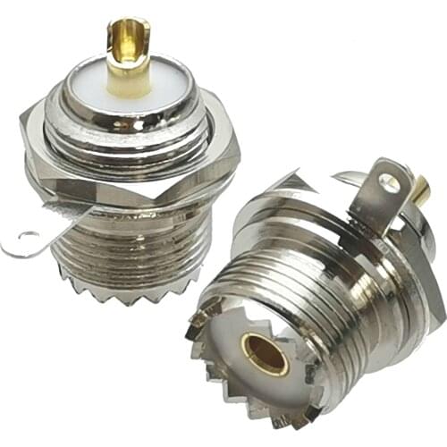 Connector SO239 UHF female Jack bulkhead solder cup desk mount RF COAXIAL