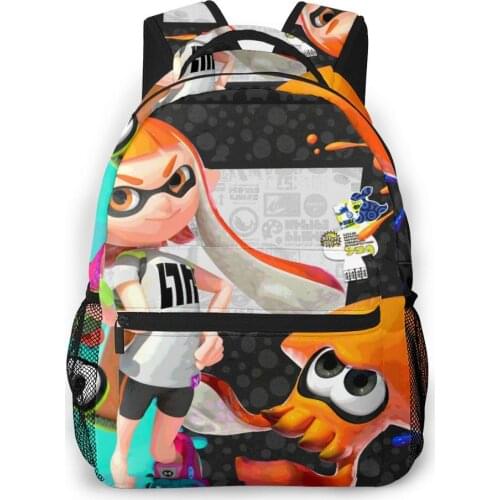 Splatoon Backpack for Girls Boys Travel RucksackBackpacks for Teenage school bag