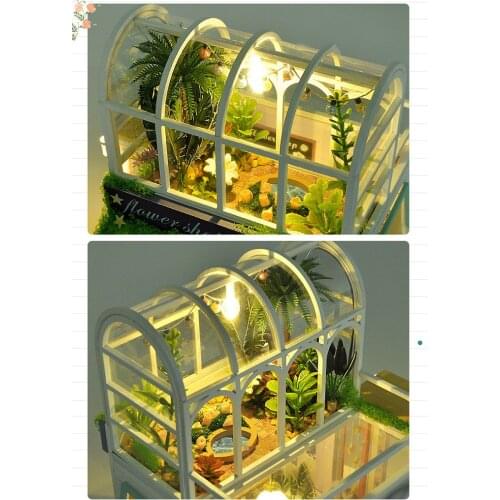 Handcraft Wooden Dollhouse Furniture Kit Romantic DIY House Room for Girl