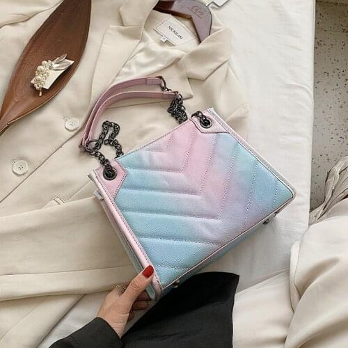 Handbags For Women 2020 Trend Small PU Leather Crossbody Bags Womens Desinger Luxury Branded Chain Shoulder Hand Bags