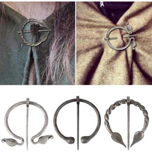 Vintage Viking Brooch For Women Men Twists Knotted Fibula Cloak Pin Shawl Brooch Pin Retro Viking Style Pins Jewelry Accessories
