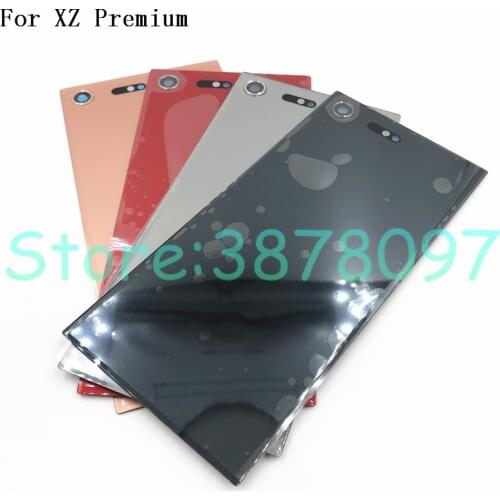 100% Original Battery Back Cover For Sony Xperia XZ Premium Glass Rear Back Battery Cover Door Housing Case Replacement Parts