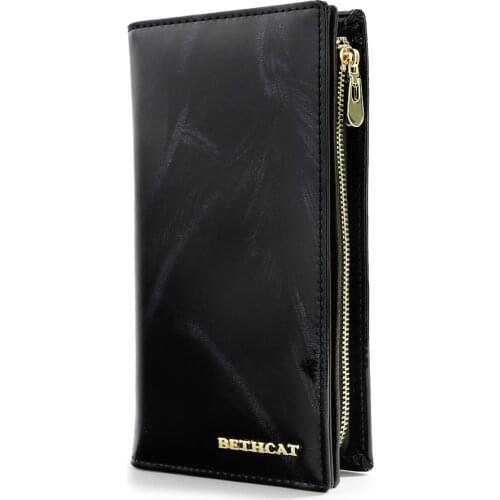 Beth cat Genuine Leather Womens Wallet Female Clutch Wallets ID Card Holder luxury Long Lady Purse Coin Purses Women Money Bag