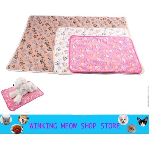Winter Dog Puppy Bed Blanket Fleece Warm Soft Touch Large Size Dogs Cat Use Sleeping Blanket Mats Coral Velvet Pets Product