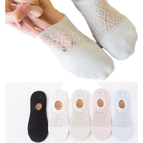 10 pieces = 5 pairs 2017 new mesh women socks, cotton socks comfortable shallow mouth socks, nice women slippers socks