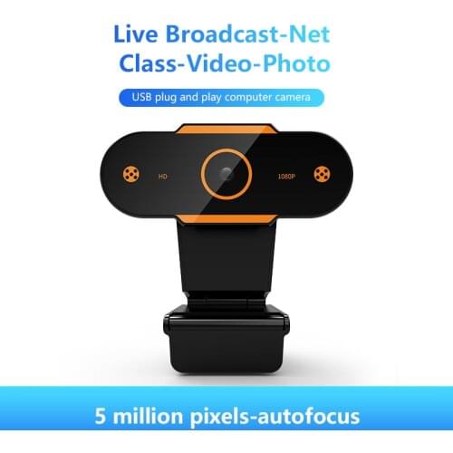 1080P Computer USB Webcam Multi-Spec With Microphone Black High-Definition Drive-Free Computer Camera Rotatable Autofocus Webcam