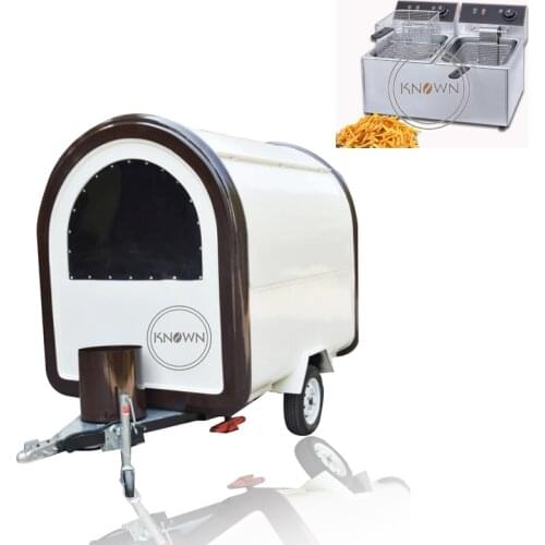 2.2m long mobile street food truck trailer with limited free fryer