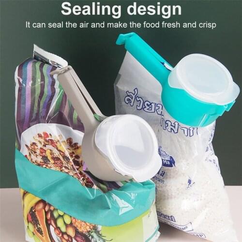 4pcs/Set Snack Sealing Clip Fresh Keeping Sealer Clamp Plastic Helper Food Saver Kitchen Gadgets Seal Pour Food Storage Bag Clip