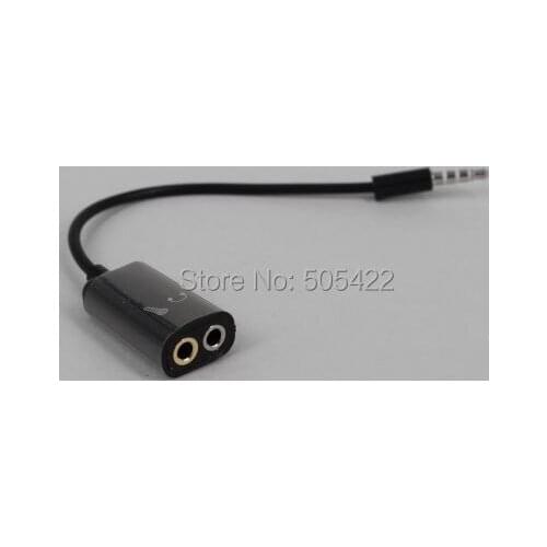 500pcs/lot New 1 male to 2 female 3.5mm audio headphone headset earphone splitter cable high quality