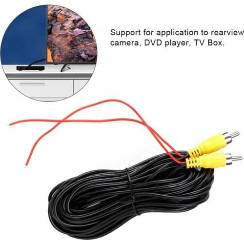 6m AV Cable Car RCA Video Extension Cable for Rear View Parking Camera IP67 Video Connect Monitor DVD Car Parking Rearview Cable