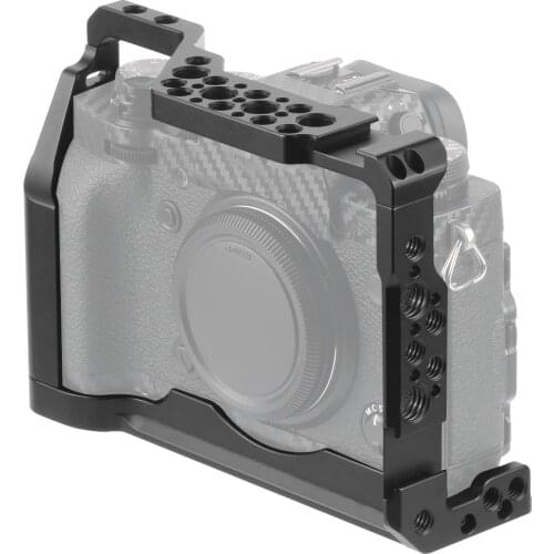 Aluminum Camera Cage for Fujifilm X-T3 /XT3/XT2 /X-T2 DSLR Photography Stabilizer Rig Protective Case w/ Double Hot Shoe Adapter