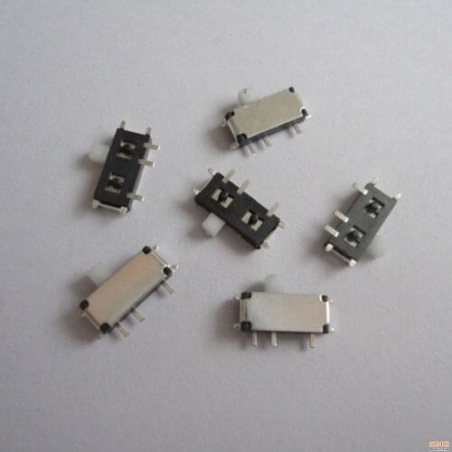 Free shipping 20pcs On/Off 2 Position 1P2T SPDT Horizontal Miniature SMT SMD Slide Switch