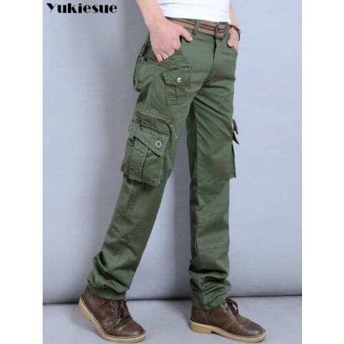 Mens Cargo Pants Casual Mens Pant Multi Pocket Military Overall Men Outdoors High Quality Long Trousers Plus size 28-40