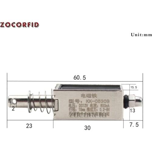 10pcs/Lot electric magnet 0530B open frame solenoid electromagnet 2V 24V Pull&Push travel 10mm