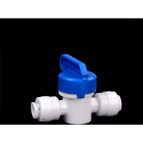 1/4" - 1/4" PE Pipe Fittings Hose Quick Connection Ball Valve Water Reveser Osmosis Aquarium System High Quality