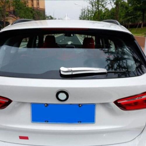 KIQI ABS Chrome Rear Windshield Window Windscreen Rain Wiper Frame Cover Trim for BMW X1 F48 2016 - 2020 Accessories 2Pcs/Set