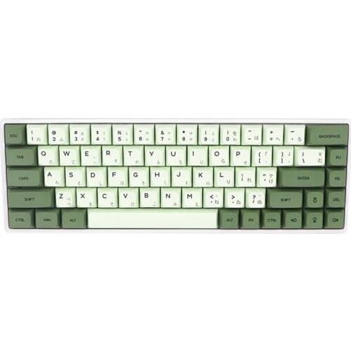 Matcha Color Japanese Character PBT Keycaps For Cherry Mx Switch GH60 68 96 104 Keys Mechanical Keyboard GKA Profile Keycaps