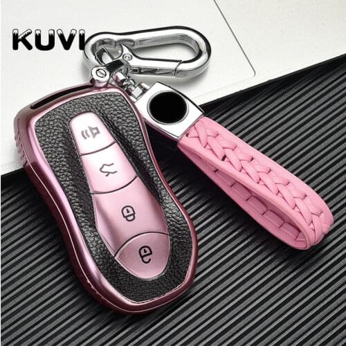 Leather Car Remote Key Case Cover For Geely New Emgrand GS X6 SUV EC7 Auto Key Protect Holder Shell Keychain Keyless Accessories