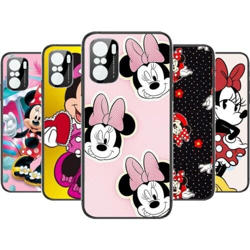 Mickey Cute Minnie Mouse Phone Case For xiaomi redmi POCO F1 F2 F3 X3 Pro M3 9C 10T Lite NFC Anime Black Cover Silicone Back Pre