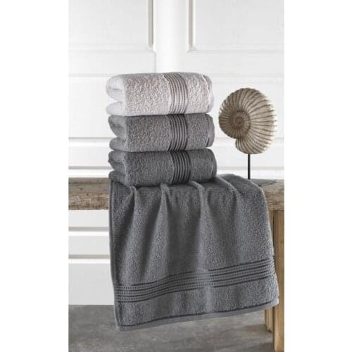 MOS 3 pcs/ 1 Package of 100 Cotton 50x90cm Antibacterial Extra Soft Quick-dry Hand towel Face Towel Bath Towel Grey
