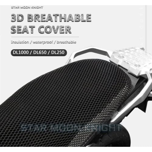 Motorcycle Anti-Slip 3D Mesh Fabric Seat Cover Breathable Waterproof Cushion For Suzuki V-Strom VStrom DL1000 DL650 DL250 DL 650