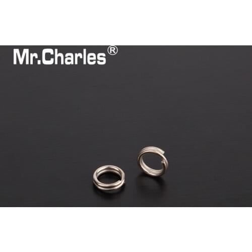 Mr.charles 50pcs split ring Fishing Connector Brand Fish Hooks hot model lure