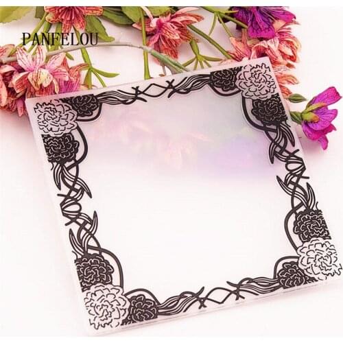 NEW Flower basket Embossing folders Plastic For Scrapbooking DIY Template Fondant Cake Photo Album Easter Card Making