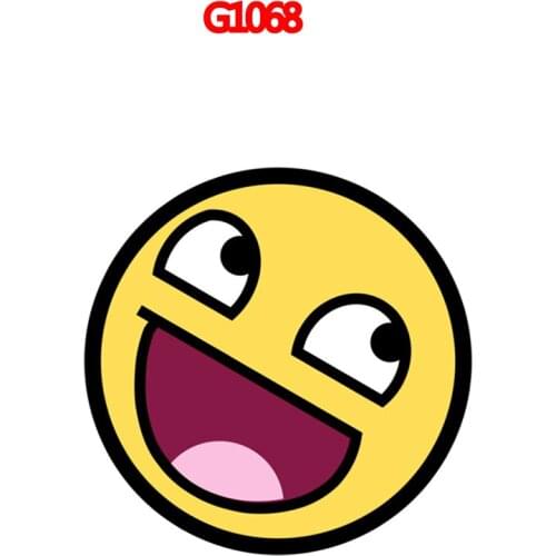 New Design Smiley Auto Sticker Funny Motorcycle Car StylingPVC Stickers On Car