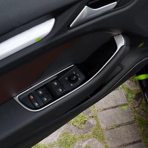 Stainless Steel Interior Door Armrest Panel Decoration Trim For Audi A3 8V 2013-2019 Window Lifter Buttons Frame Decal Strips
