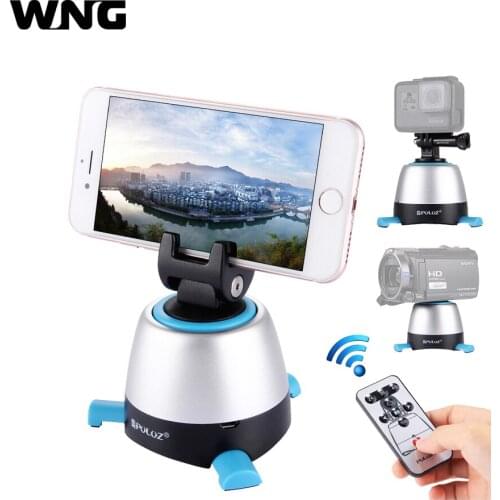 PULUZ 360 Degree Stabilizer Panoramic Pan Tilt Tripod Head with Bluetooth and Romote Control for Gopro Smartphone DSLR Camera