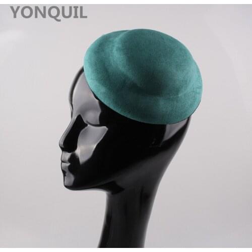 Retail Turquoise Green Suede Fabric (17 CM) Mini Top Fascinator Hats Base Fedora Hat Clip DIY Hair Accessories Pillbox Red Grey