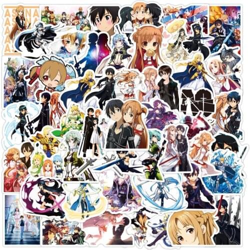 10/30/50PCS Sword Art Online Anime Stickers Skateboard Fridge Laptop Motorcycle Luggage Graffiti Cartoon Waterproof Sticker Toy