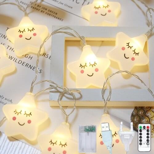 LED Star Light String Moon Lamp Cloud Garland Curtain Garden Holiday Bedroom Christmas Outdoor Wedding Fairy Party Decorations