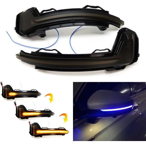 LED Dynamic Turn Signal Blinker Sequential Side Mirror Indicator Light Lamp For Volkswagen For VW Tiguan MK2 II R 5N 2017-2019