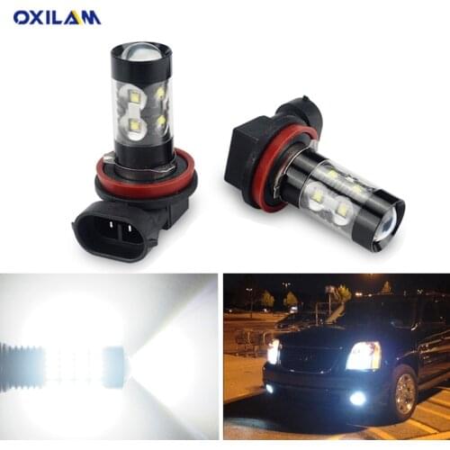 OXILAM H11 H8 LED For Toyota Corolla RAV4 Yaris Prius Camry Avensis Highlander Prado H10 9006 HB4 H3 LED Bulbs Car Fog Lights