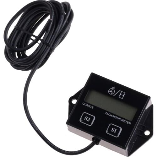 New Engine Tach Hour Meter Tachometer battery replaceable changeable Digital paramotor ATV tach Hour Meter Tachometer