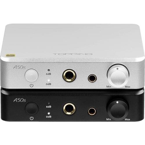 Topping A50s Headphone Amplifier single-end 6.35mm SE 4.4mm balanced output 20ohm preamplifier 0db/6db/12db NFCA 3500mv*2 preamp
