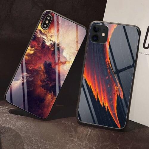 Lava art Phone Case Tempered Glass For iPhone 12 Pro Max Mini 11 Pro XR XS MAX 8 X 7 6S 6 Plus SE 2020 case