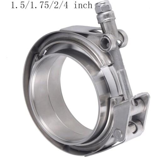 1.5/1.75/2/4 inch Male Female Flange Exhaust V Band Clamp Flange Kit Quick Release Clamp For Turbo Exhaust Pipes Clamp
