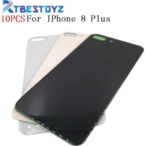 10PCS/lot For iPhone 8 Plus Back Glass Cover Housing Battery Cover Door Rear Cover Chassis + Adhesive Sticker For iphone8 Plus