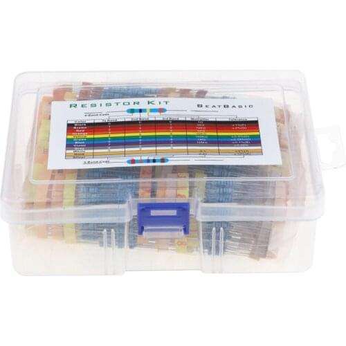 1100Pcs 110Values 1/2W Metal Film Resistors Assortment For DIY & Experiments