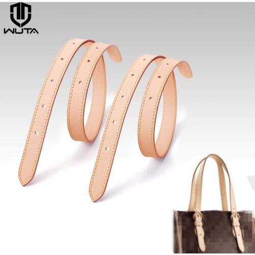WUTA 2 Pcs Genuine Leather Handbag Bag Strap DIY Bag Handle Women Shoulder Strap Luxury Bag Short Handle Strap for Louis Vuitton