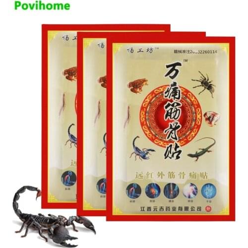 24pcs Joint Pain Relief Scorpion Venom Patch Chinese Venom Knee Rheumatoid Arthritis Pain Patch Body Medical Plaster C1462