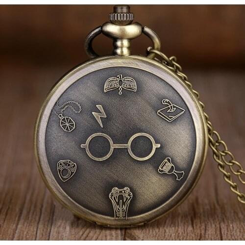 Antique Bronze 4.5cm Quartz Pocket Watch Vintage Pendant Necklace Fob watch Men Women Gifts Fob Watch