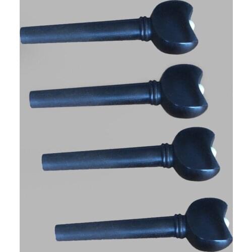 Baroque Style 4/4 Violin Ebony Pegs Peg fit Full Size Bone Insert Decoration