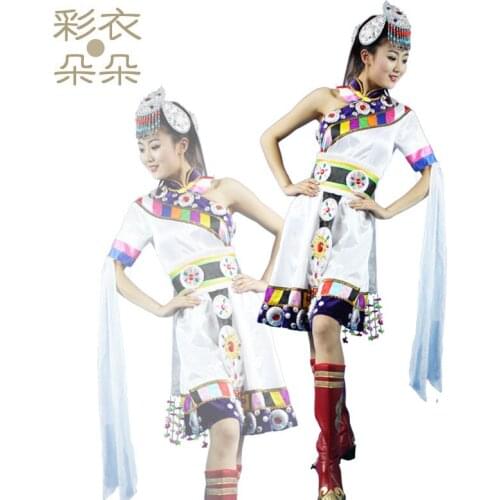 Xuelian flowers white dance costume dance clothes 6011 Free Shipping