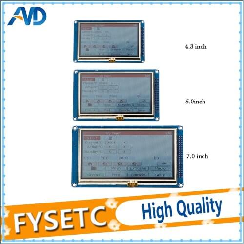 1PC 4.3" 5" 7" Colour Touch Screen Display Screen For DuetWifi Advanced 32 Bit Electronics PanelDue Controller