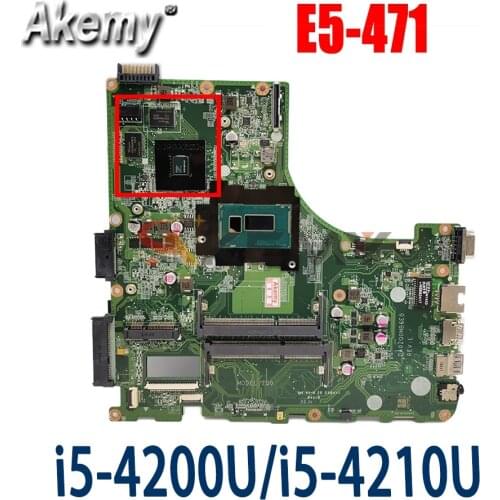 DA0ZQ0MB6E0 For Acer aspire E5-471 E5-471G V3-472P Laptop Motherboard original Mainboard with I5-4200U/i5-4210U CPU GT820M GPU